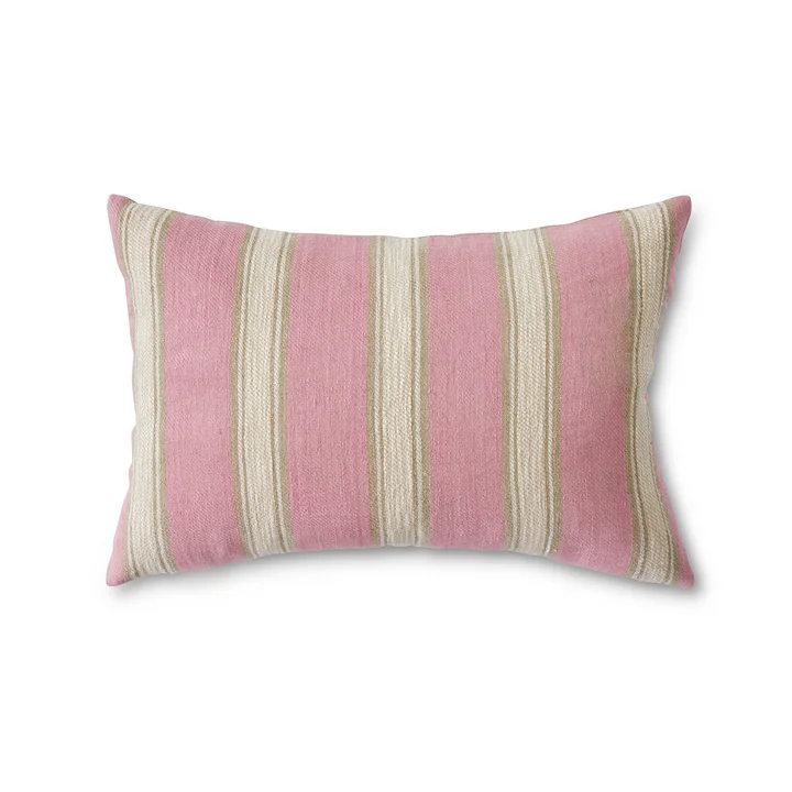 Hkliving - Woven Striped Leinen-Kissen, 60 x 40 cm, blush