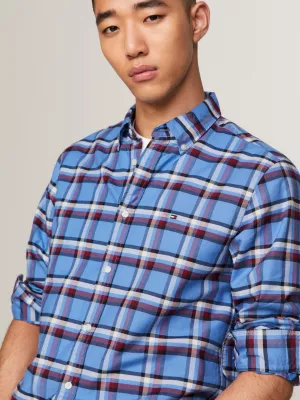 Camisa xadrez listrada global de corte regular