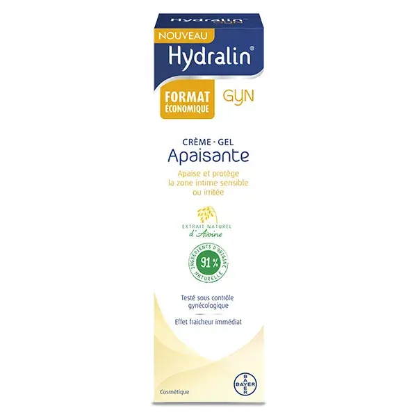 O Gel Creme Suavizante HydralinGyn® 35g acalma e protege a área íntima.