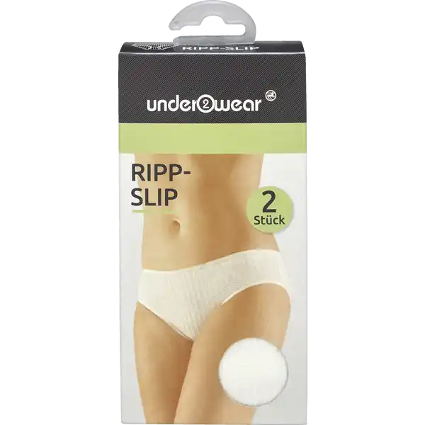 5x4 Rippe Slip Doppelpack offwhite Gr. XL