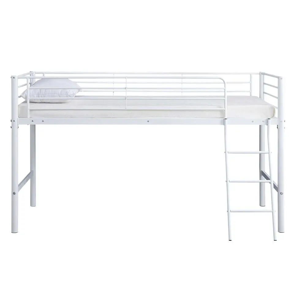 Halfhoogslaper Julie 90x200cm - metaal - mat wit