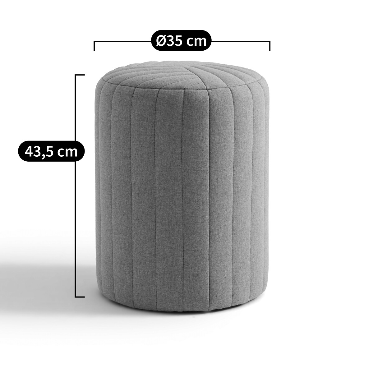 LA REDOUTE INTERIEURS<br>Puff cilíndrico acolchoado, Jimeo