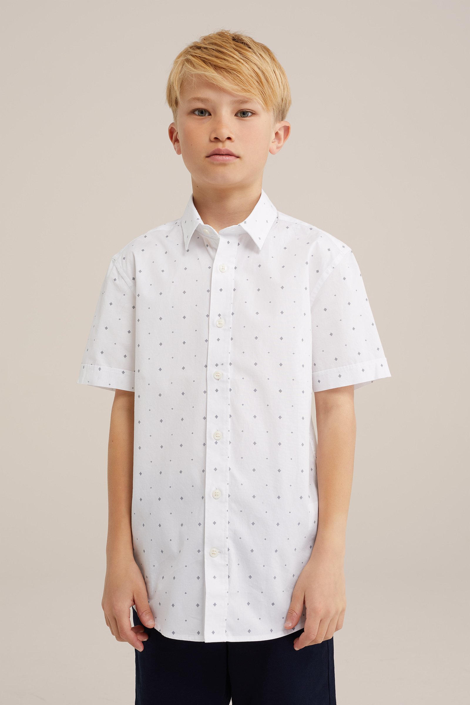 Jongens overhemd met dessin WE Fashion Wit