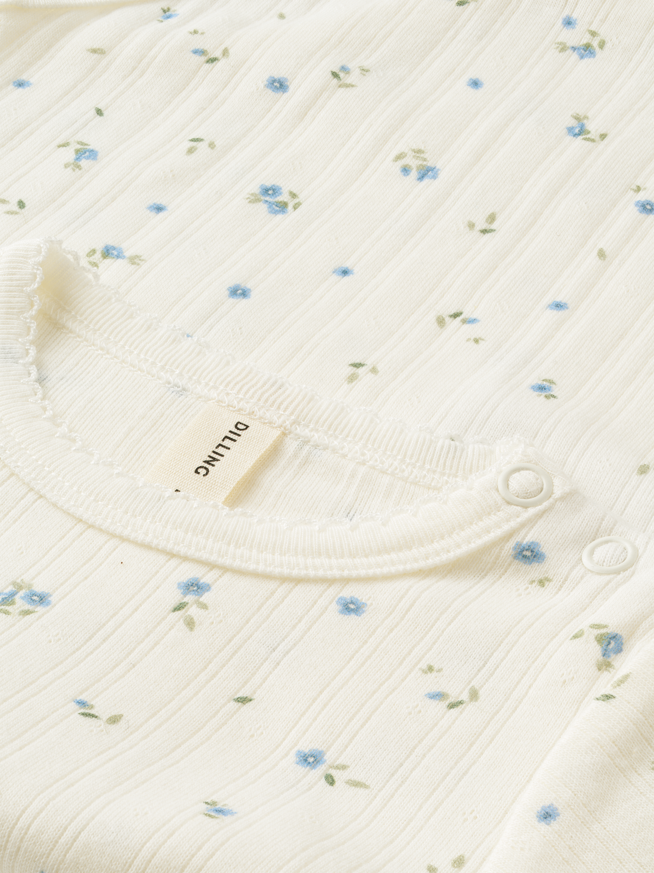 Pointelle romper lange mouw van katoen voor baby’s