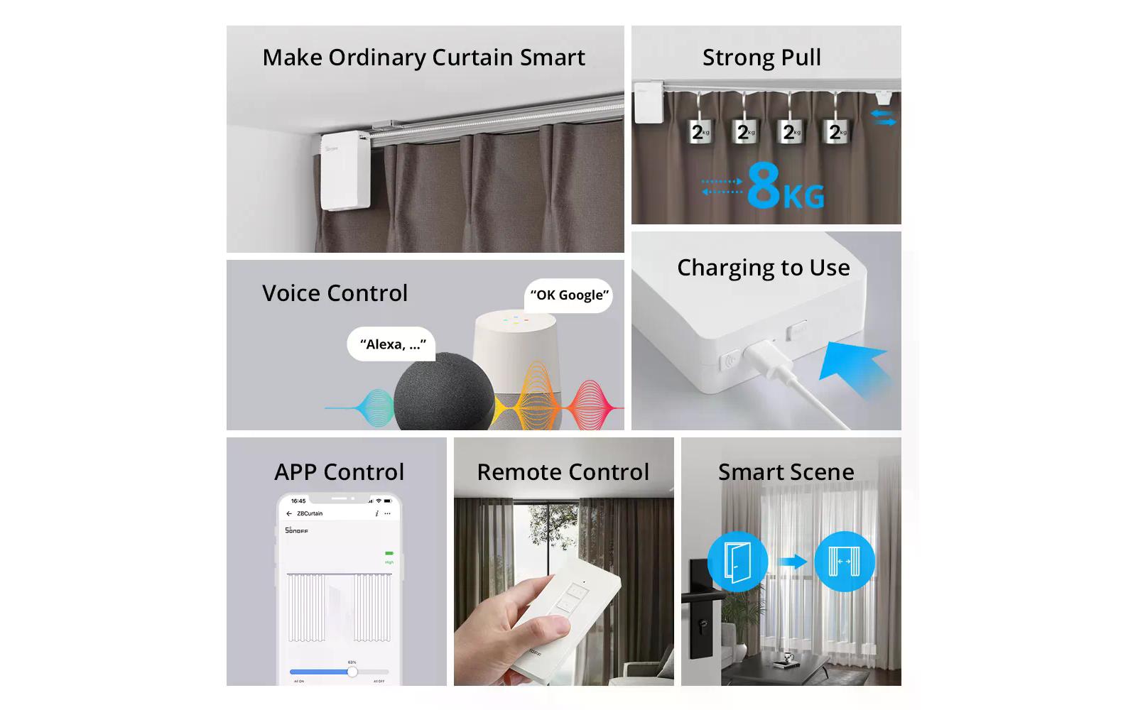 Smart Home Fernbedienung für ZBCurtainIntelligente ZB Vorhangmotor Fernbedienung