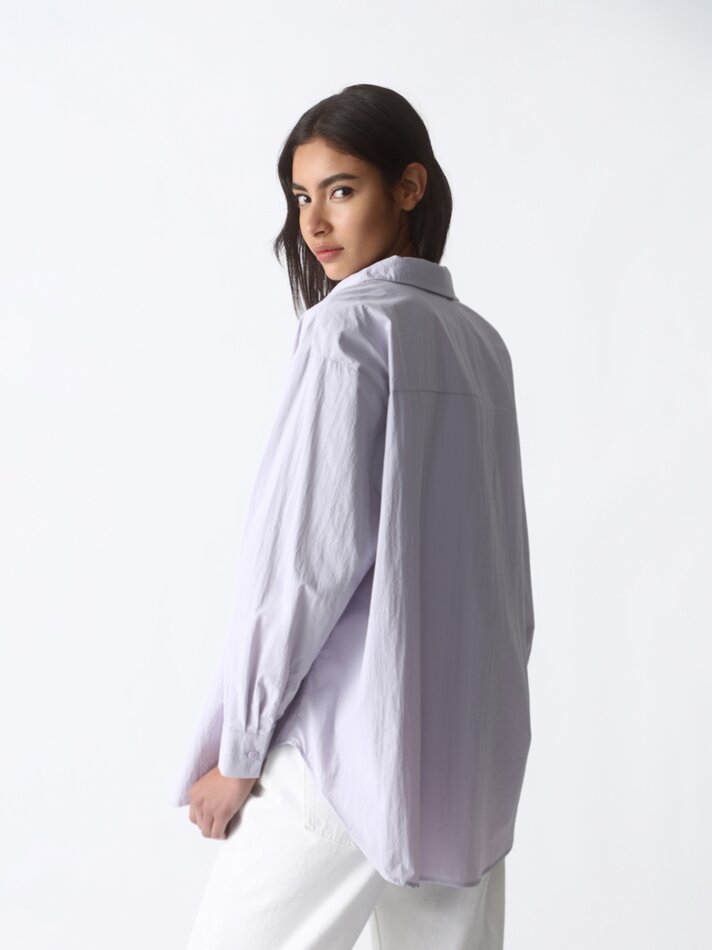 Camisa de manga comprida oversized - Lilás
