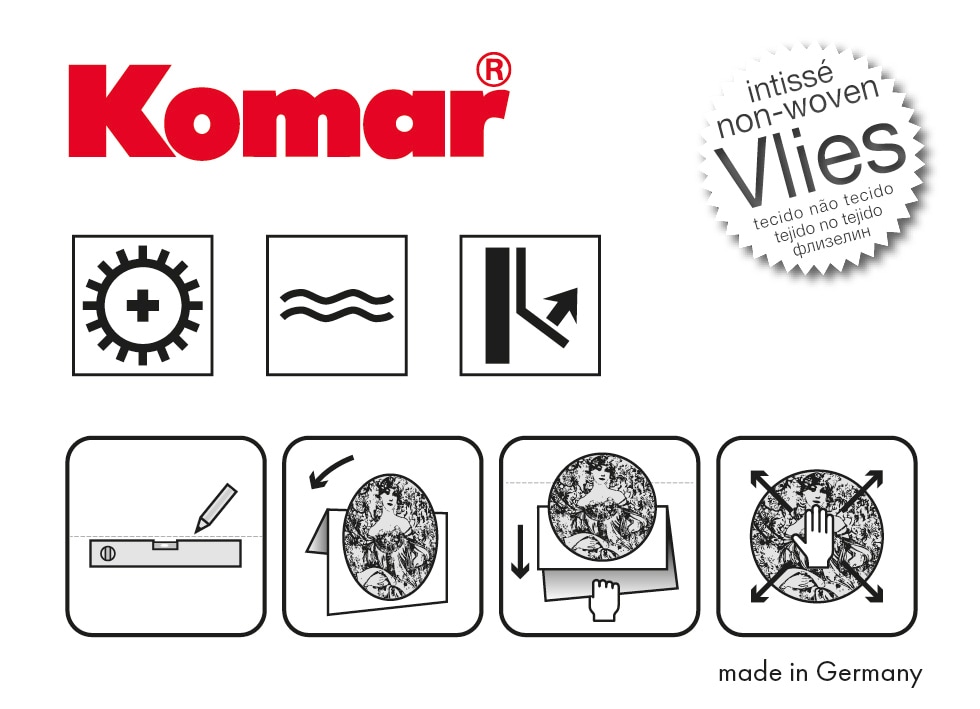 Komar Fototapete »Vlies selbstklebend - Vintage Landscape - Grösse 125 x 125 cm« bedruckt glatt Wohnzimmer, Schlafzimmer