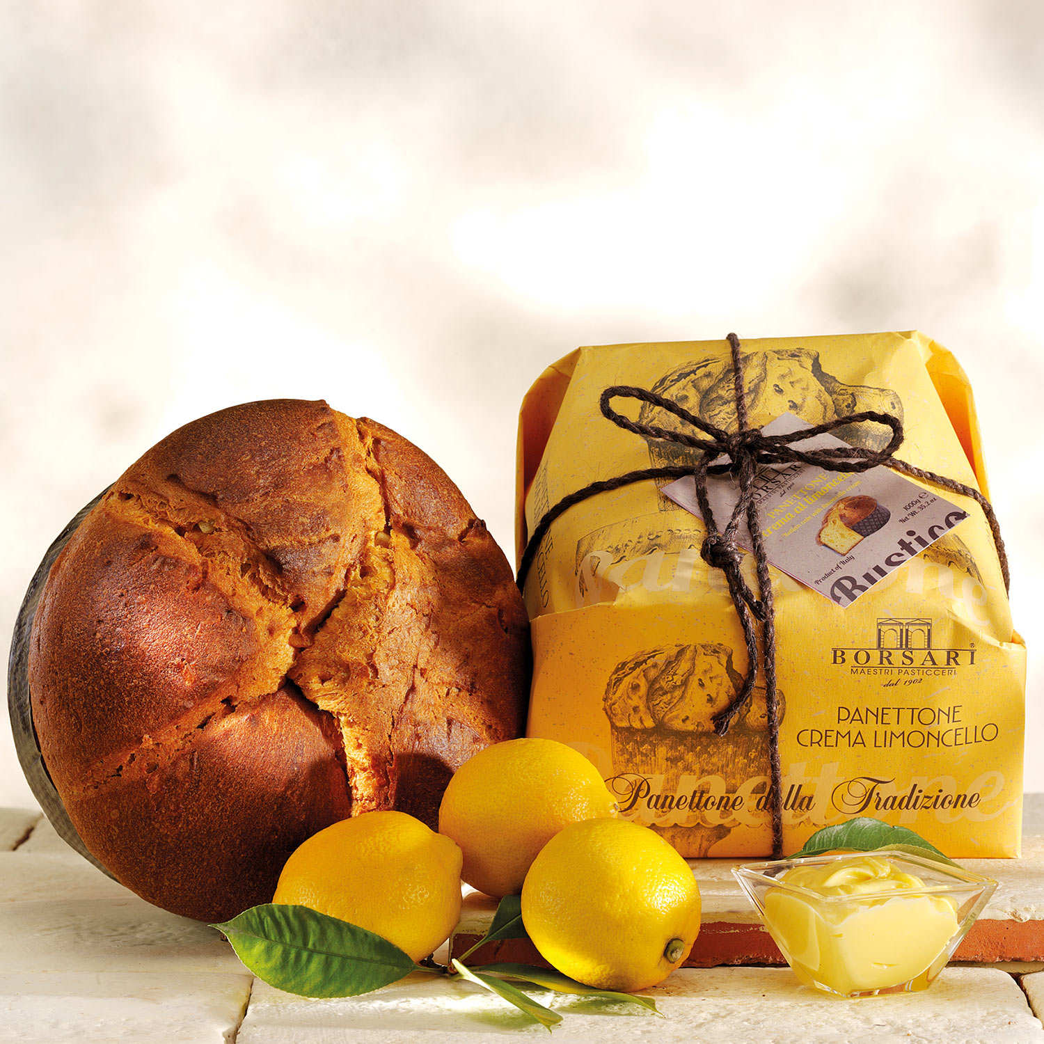 Panettone fourré à la crème Limoncello