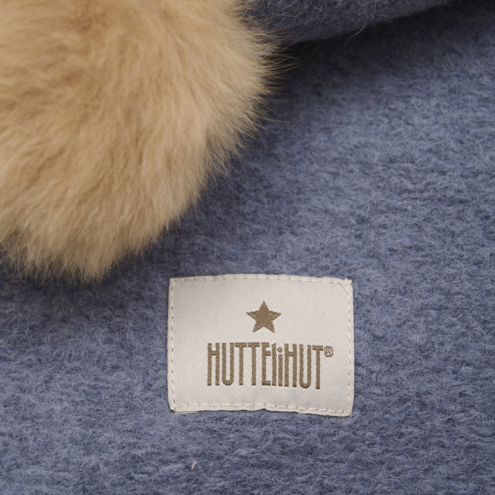 Køb Huttelihut Folkstone Gray Elefanthue Uld Alpaca Pompoms