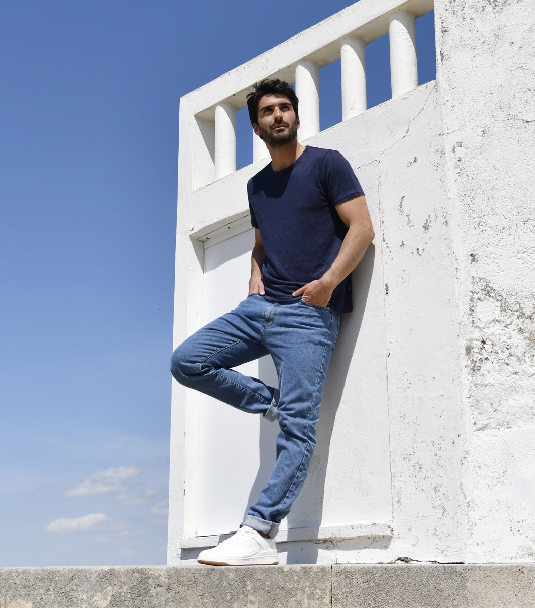 Jean Homme Semi-slim Bleach