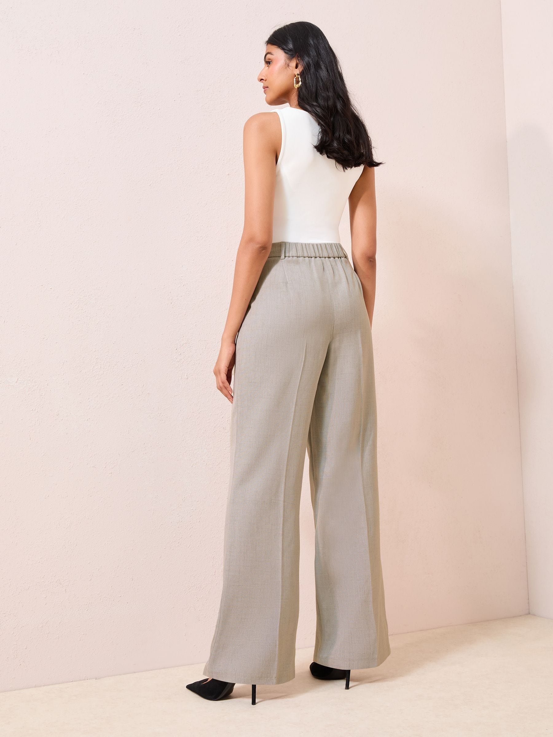 Grijze Tonic - Friends Like These Premium broek met wijde pijpen en elastiek aan de achterkant