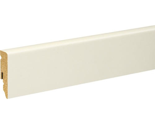 Plint, parelwitte folie-afwerking, FU062L, 15 x 58 x 2400 mm