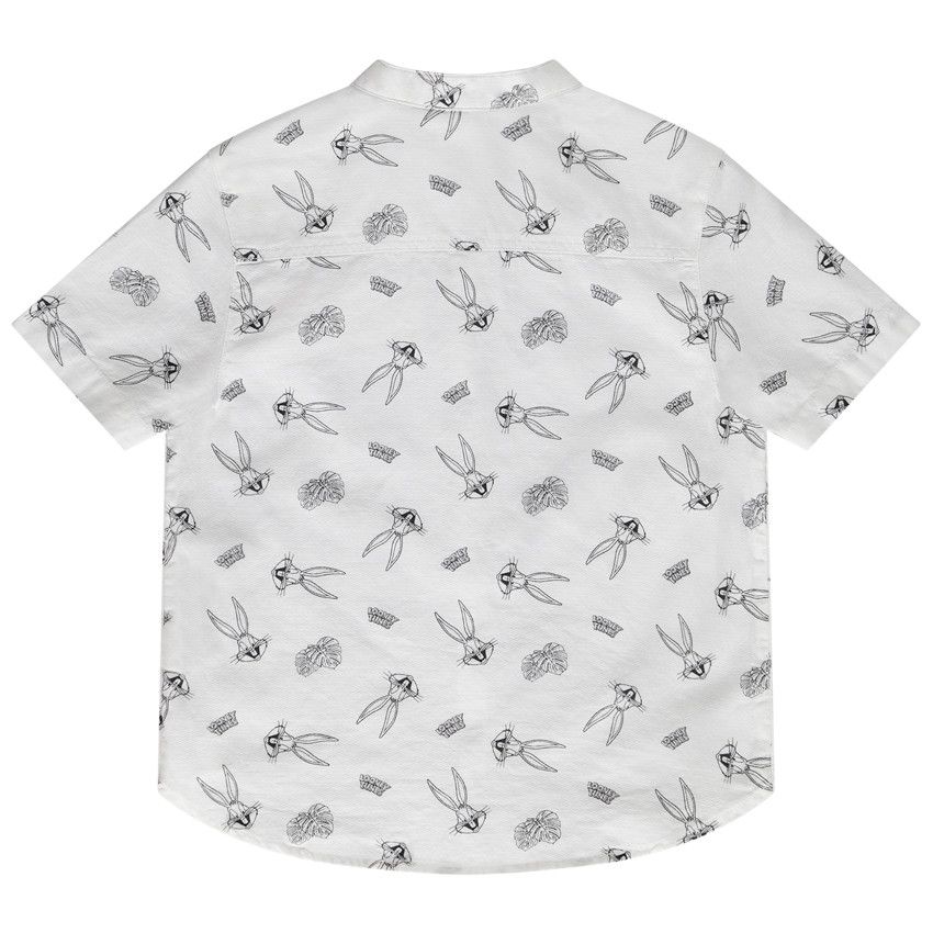 Chemise manches courtes en coton imprimé Looney Tunes pour garçon - Blanc