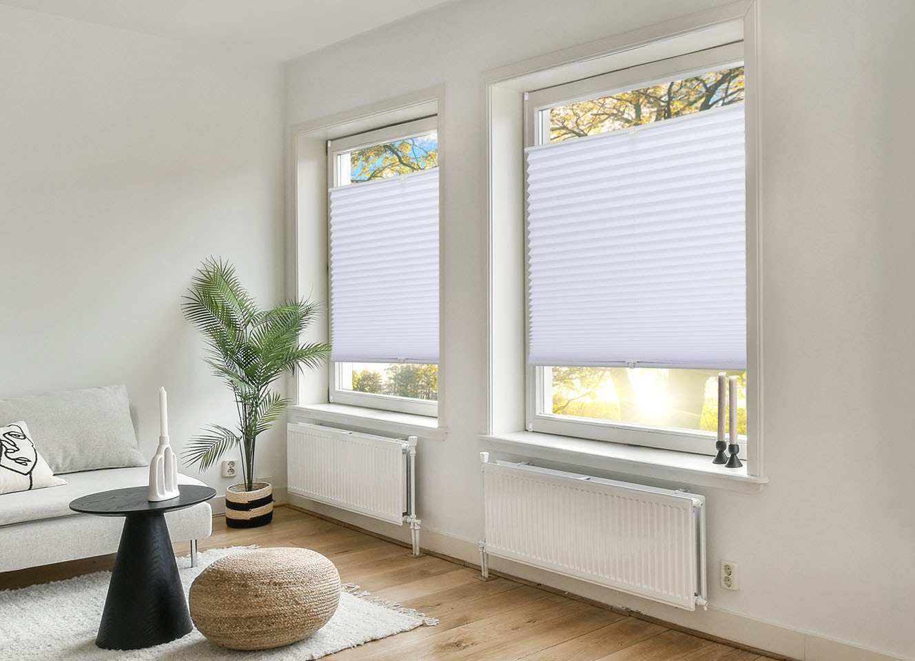 my home Plissee »GELLO« Lichtschutz ohne Bohren verspannt in Streifen-Optik, Klemmfix, im Fixmass