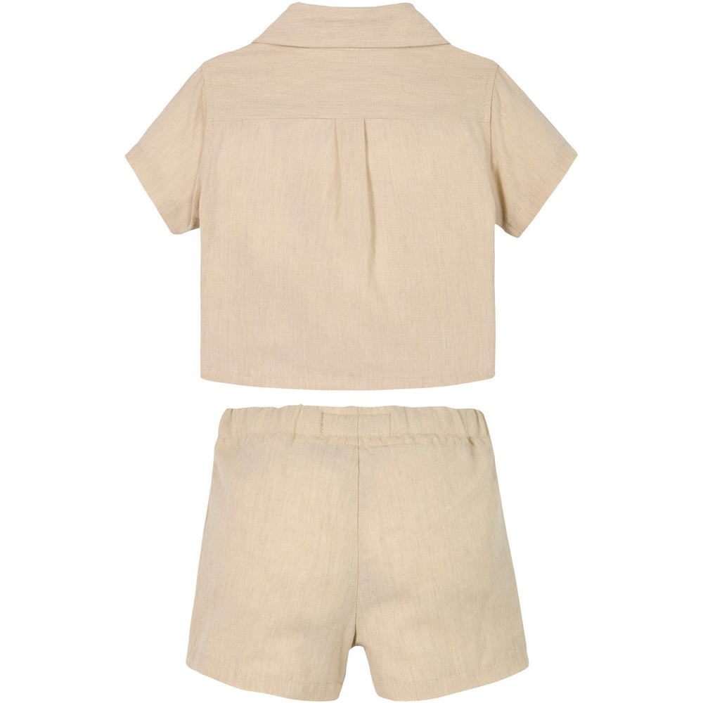Køb Calvin Klein Oyster Gray Soft Hør Shorts Sæt