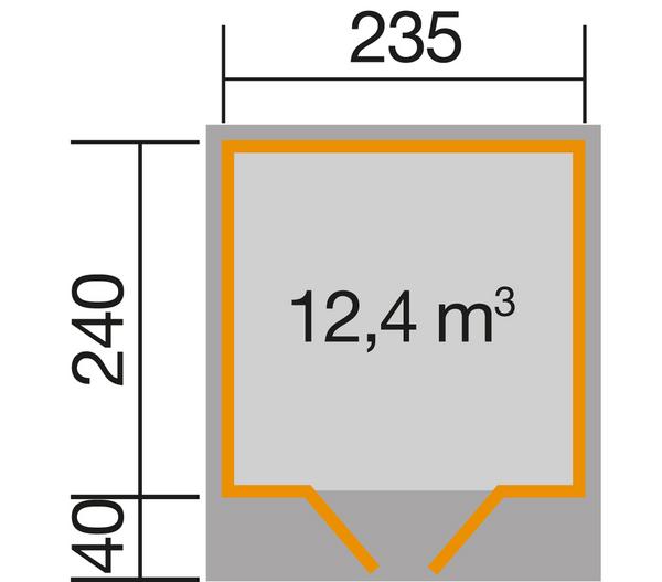 Weka Gartenhaus 179, ca. B280/H224/T314 cm