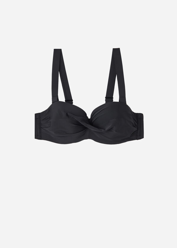 Top de biquíni bandeau levemente acolchoado, Indonésia