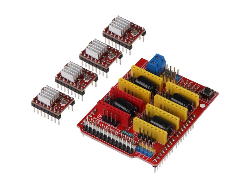 jOY-iT Motor Treiber CNC Controllerboard für Arduino UNO CNC Controllerboard mit A4988 Motortreibern