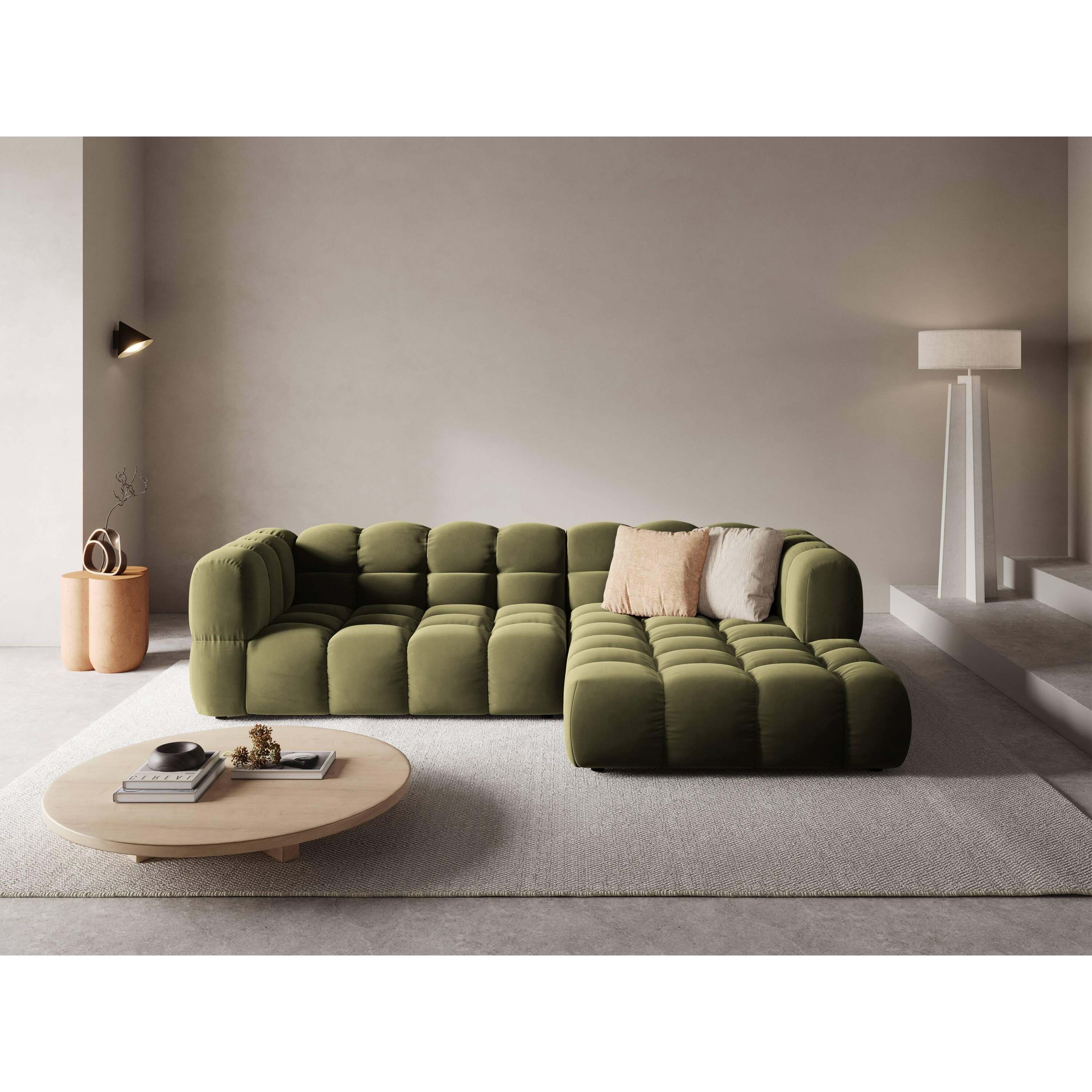 Cosmopolitan Design Sky 3,5-zits Hoekbank Rechts - Lichtgroen