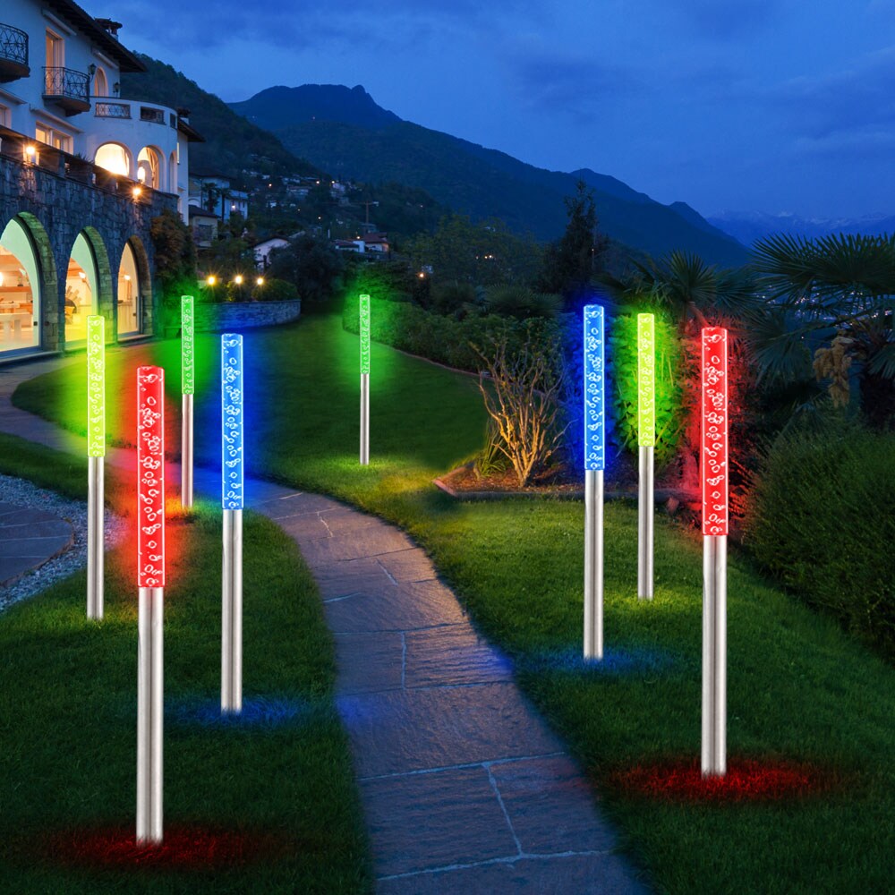 9x LED Solarleuchten, 5x Luftballons bunt, 4x Stäbe klar