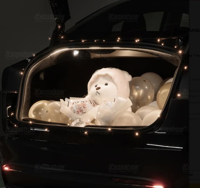 Hvid LED lysstribe til trunk