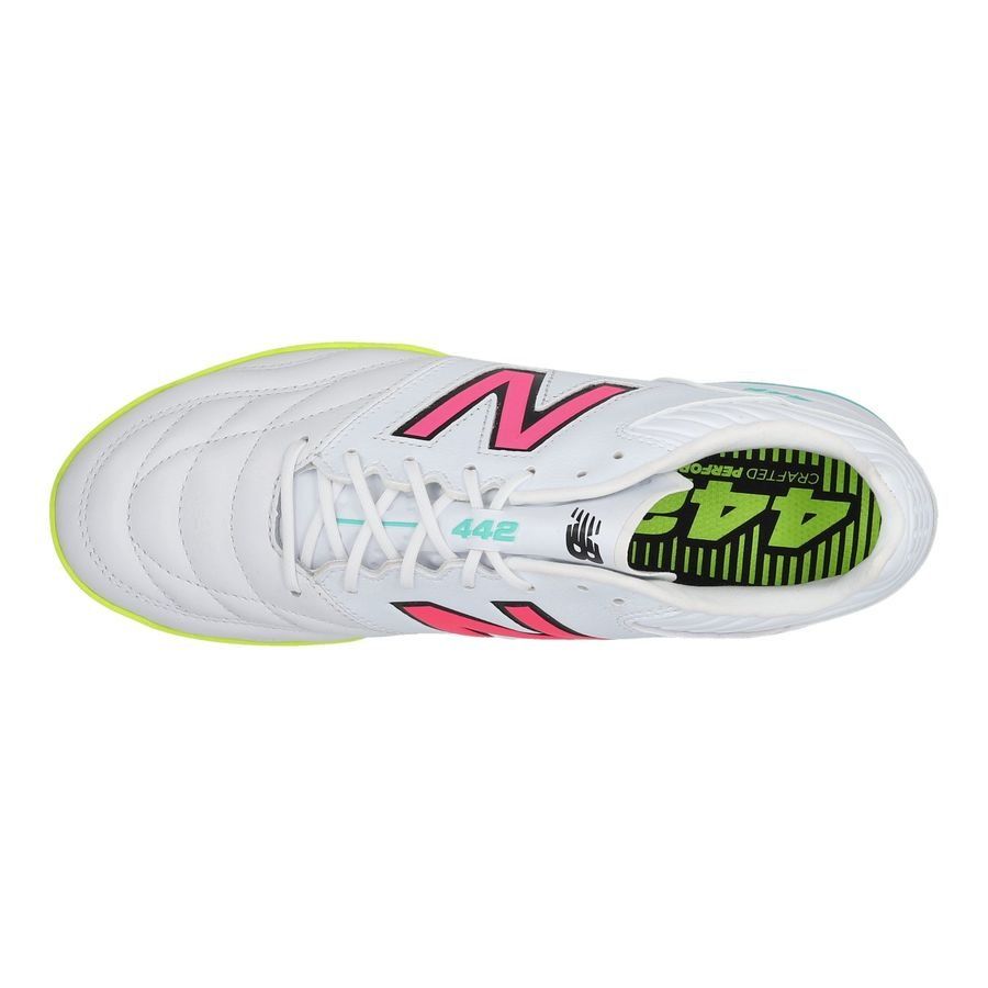 New Balance 442 2.0 Pro TF - Blanc/Violet/Jaune Fluo