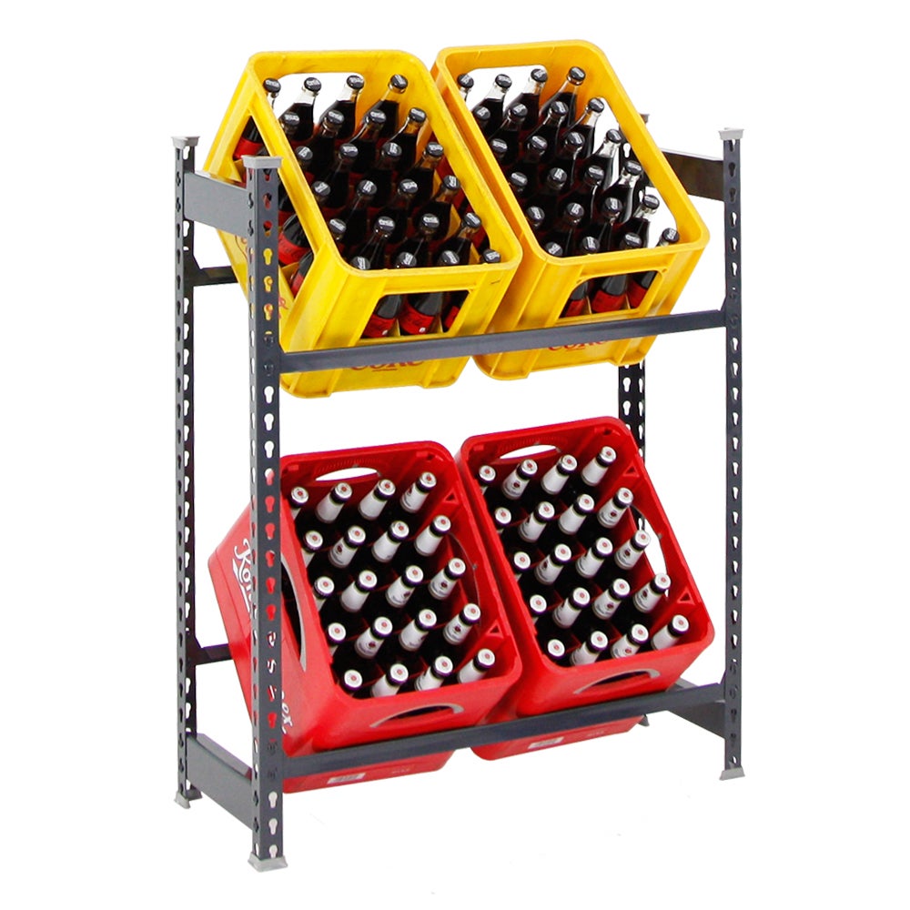 PROREGAL Drankkratplank, Camel, HxBxD 100 x 80 x 30 cm, Antraciet
