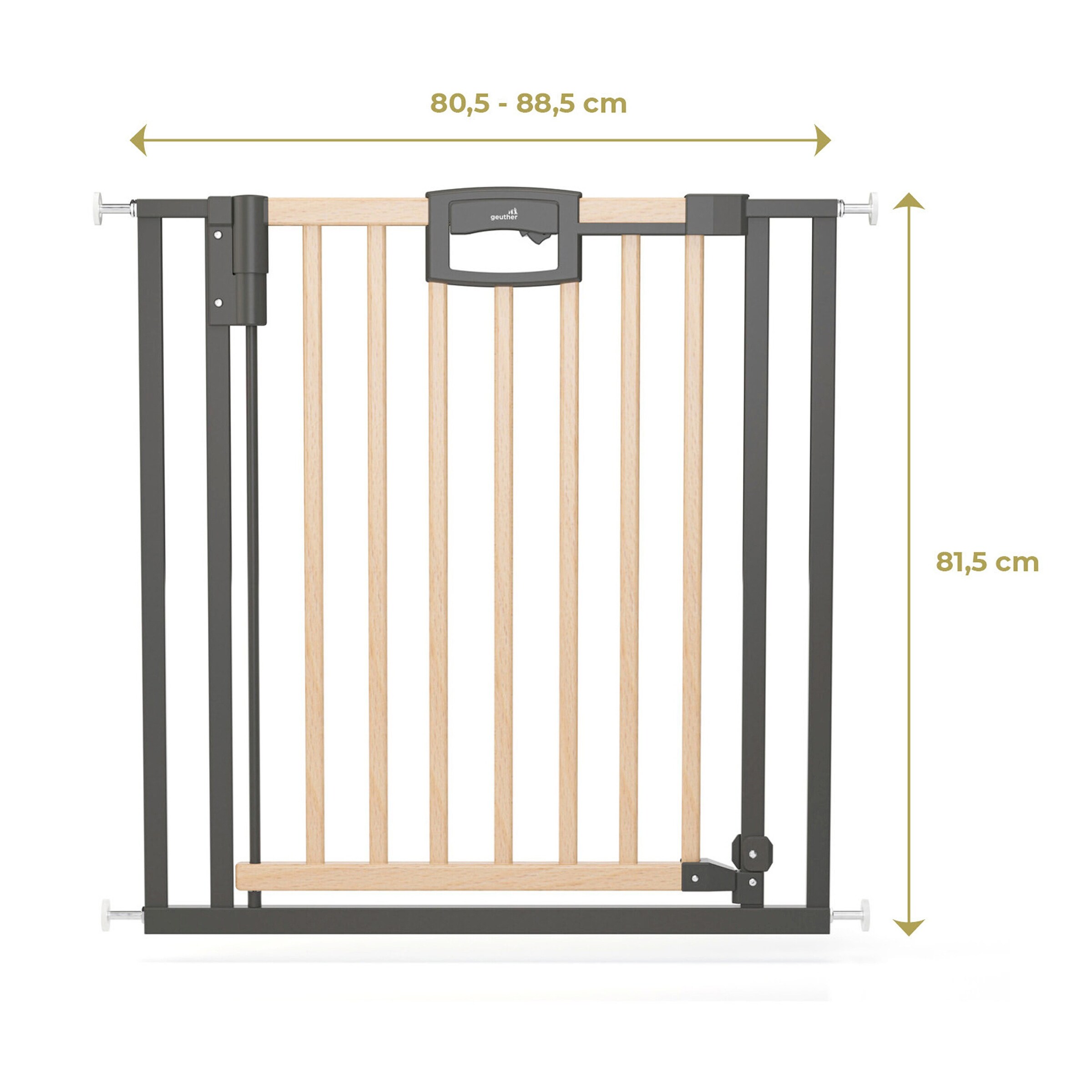 Geuther Türschschutzgitter Easylock zum Klemmen 80,5-88,5 cm