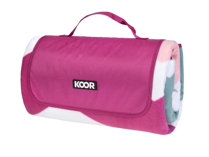 KOOR Picknickdecke Monte-Magenta 200 x 200 cm Modische Picknick-Decke in sommerlichen Trendfarben