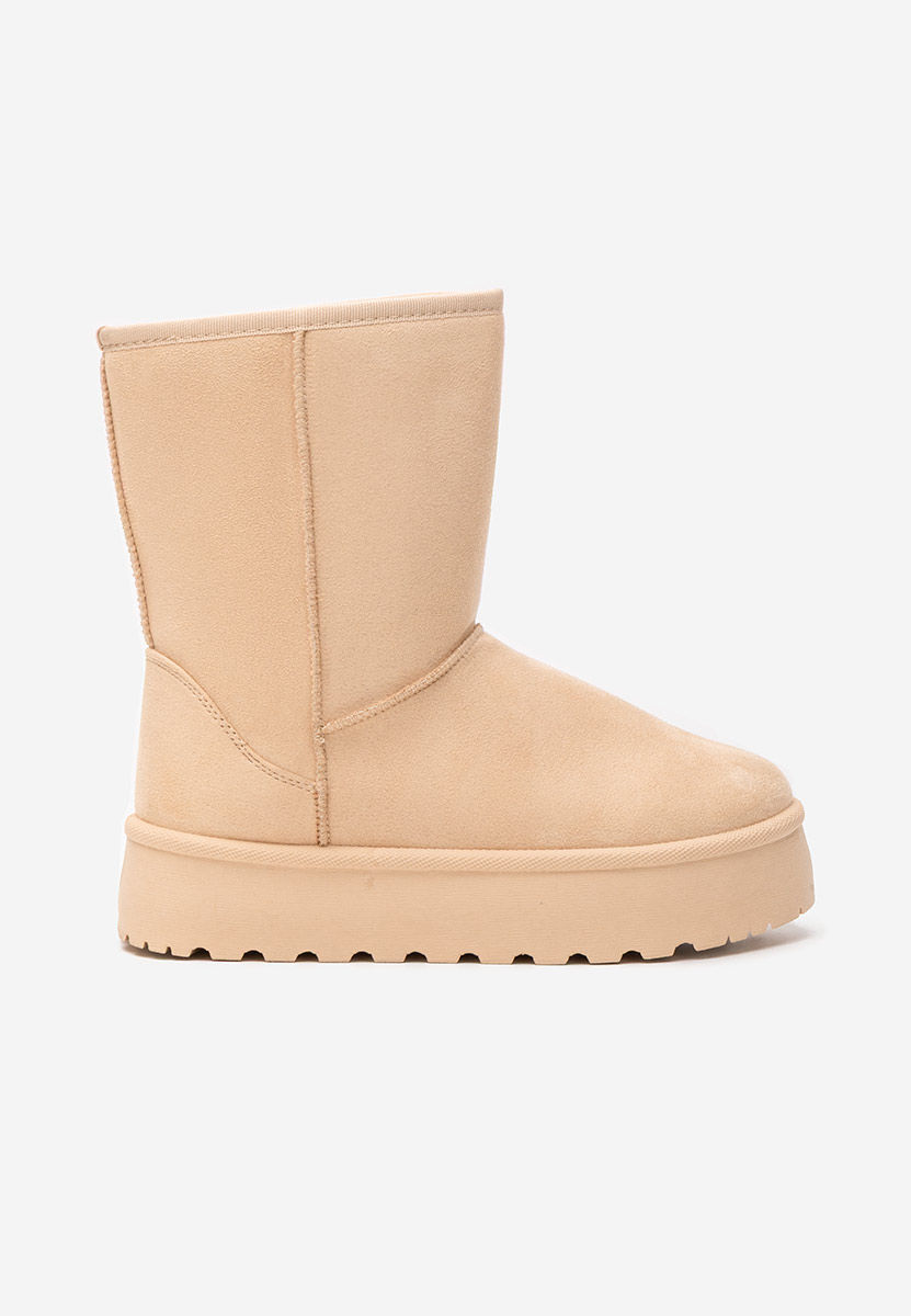 Bottes à plateforme beige Luisana