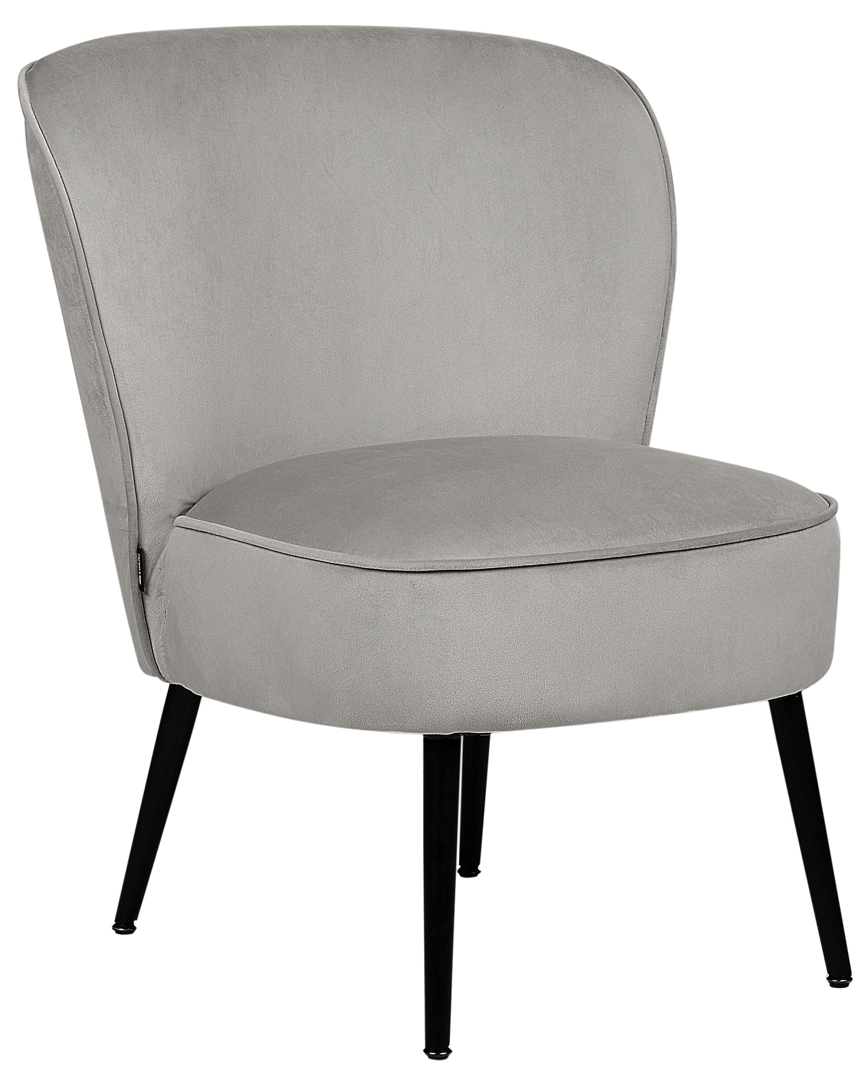 Fauteuil VOSS Fluweel Lichtgrijs