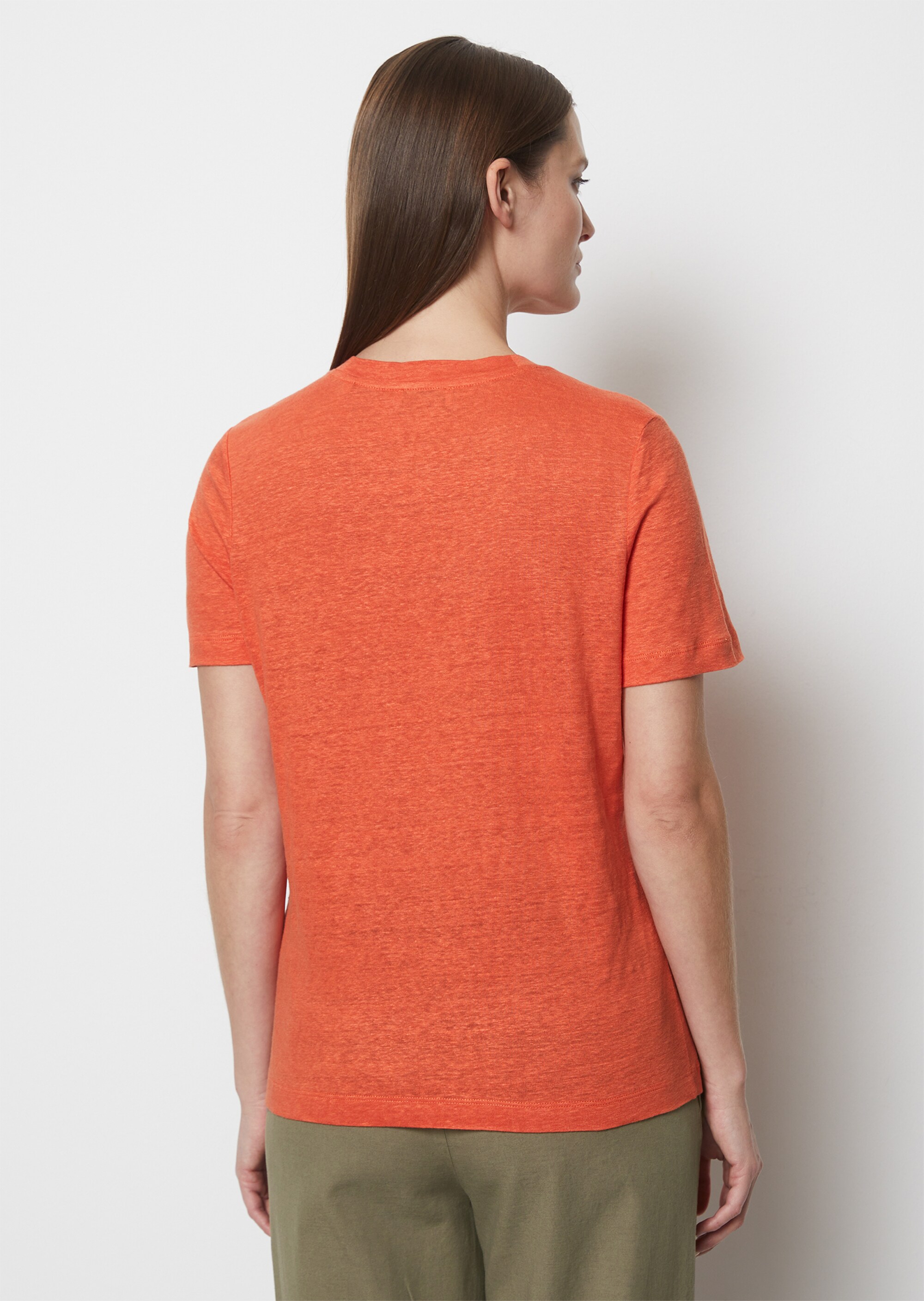 Leinen-T-Shirt relaxedaus leichtem Jersey