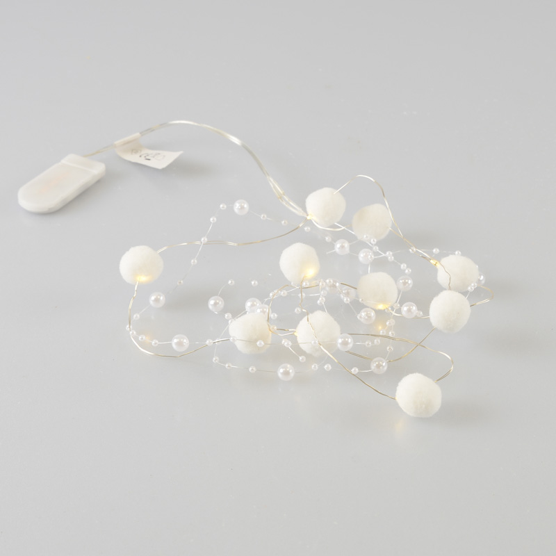 Guirlande lumineuse boules de neige