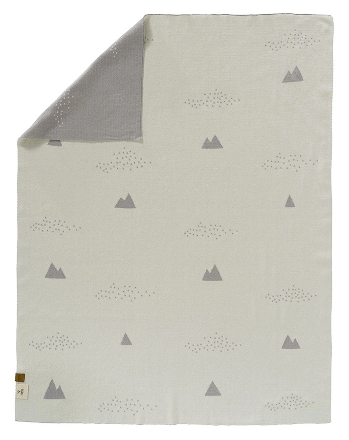 Kuscheldecke ICE MOUNTAIN (80x100) in offwhite/grau