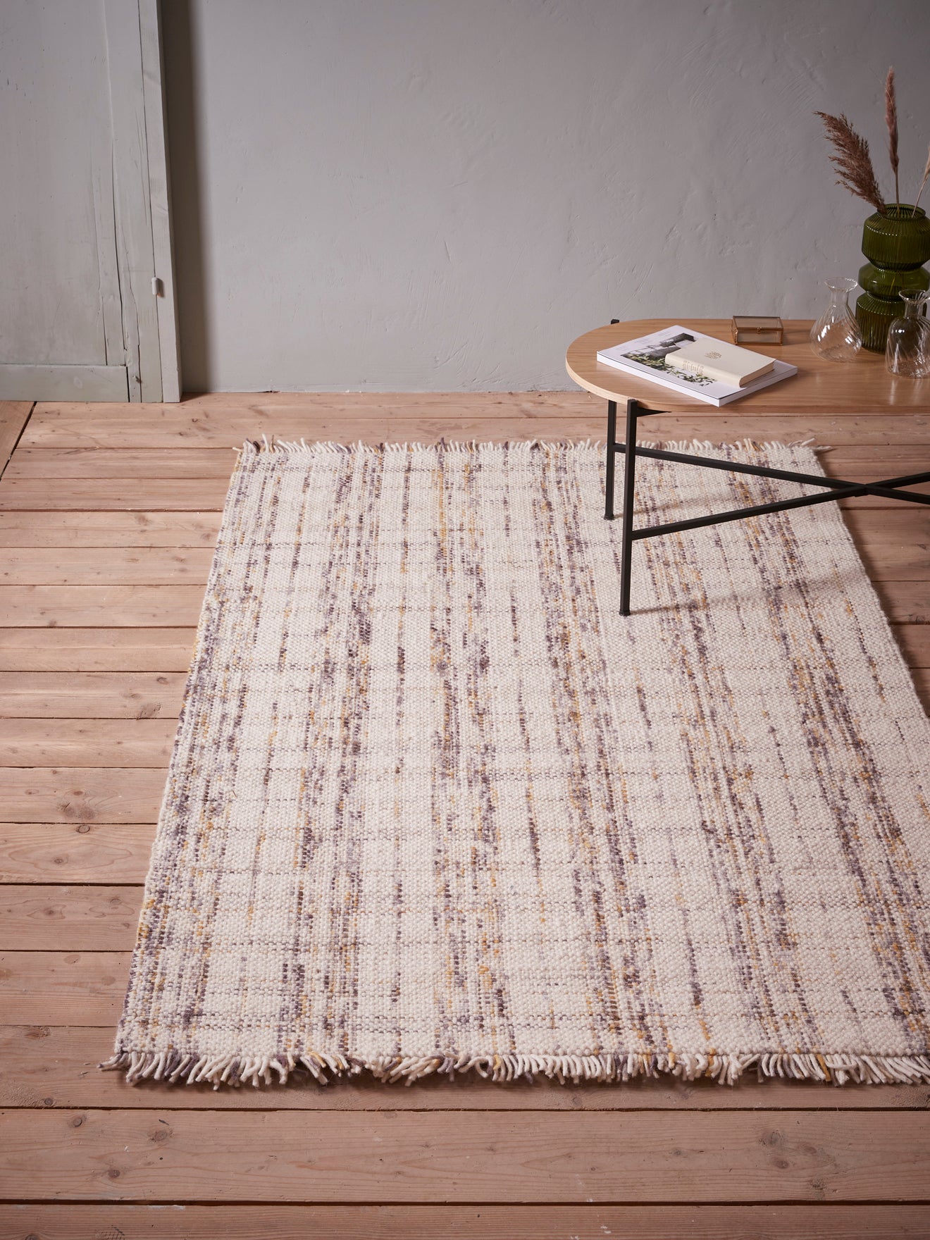 Tapis en laine façon tweed