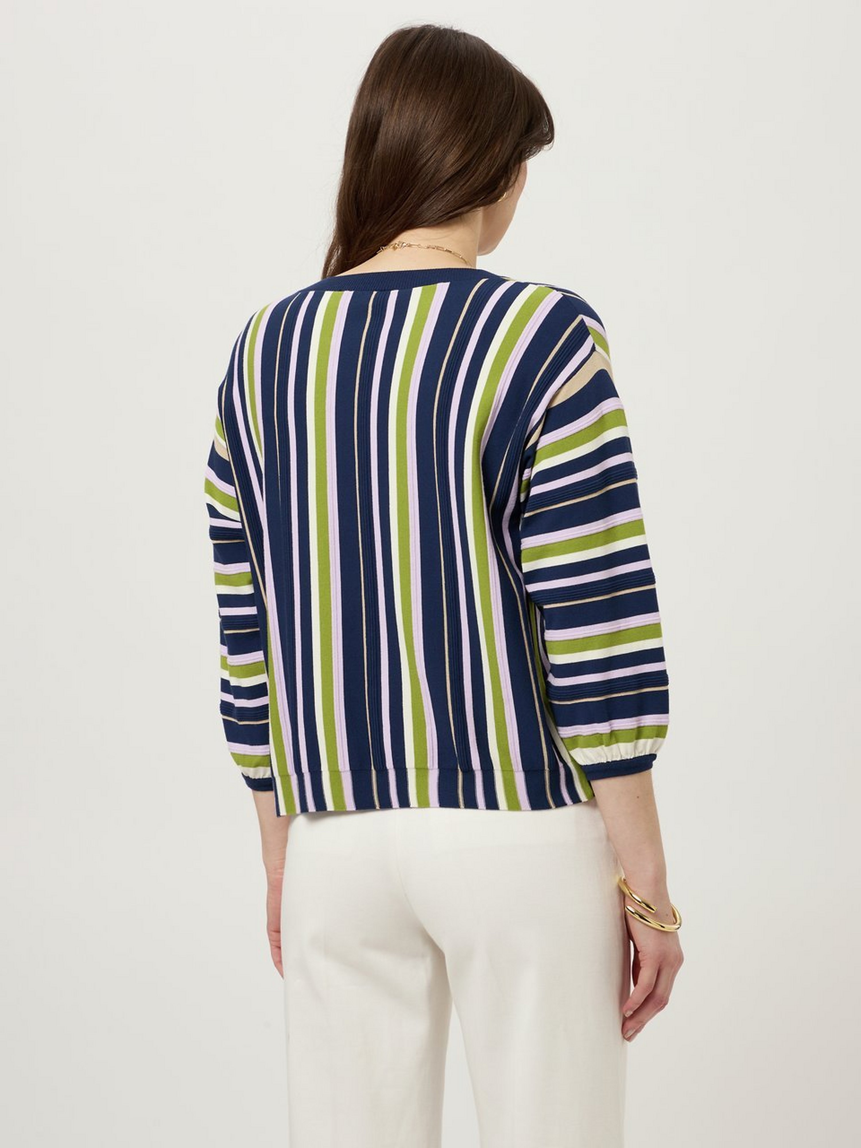 Rundhals-Pullover mit 3/4-Arm