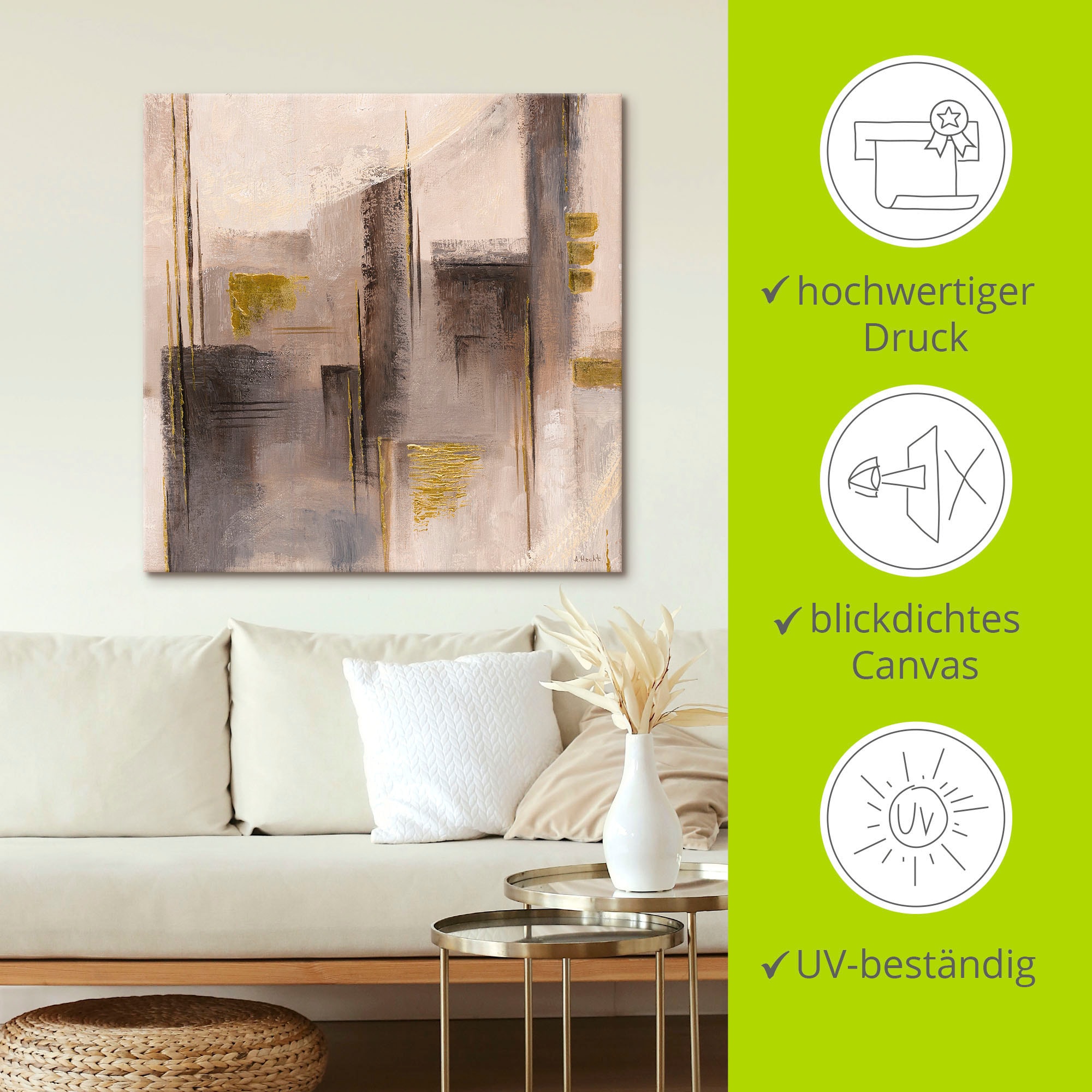 Artland Leinwandbild »Abstrakte Skyline I« Muster 1 Stk. tlg. auf Keilrahmen gespannt