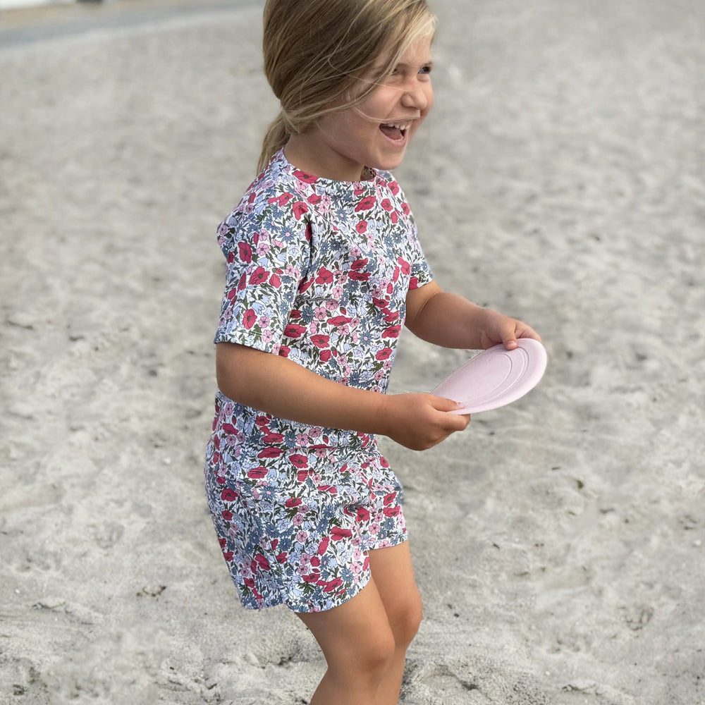 Køb Petit Crabe Poppy & Daisy P Luna Boatneck Uv-T-Shirt - Lavet af Liberty© Stof