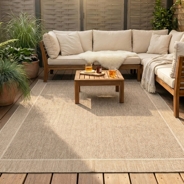 Jute buitenkleed - Fora Edge Naturel | De jute look!