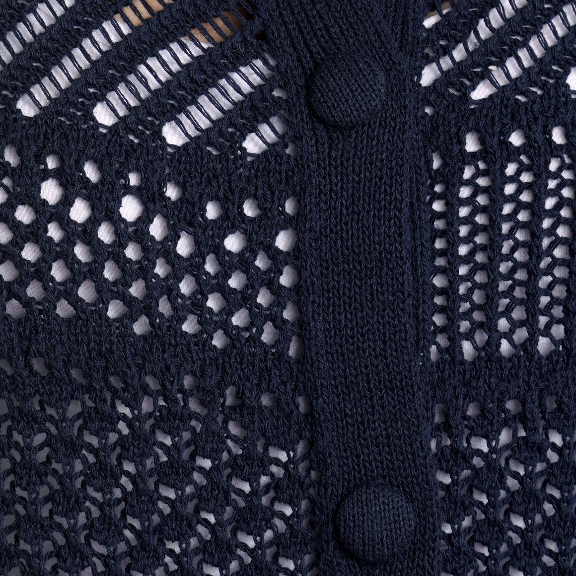 Gina Benotti Damen Strickjacke mit Ajourmuster dunkelblau