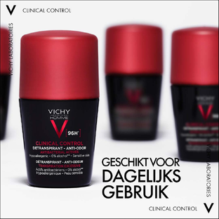 Vichy Homme Clinical Control 96 uur Deodorant Roller Multiverpakking 3x50ML