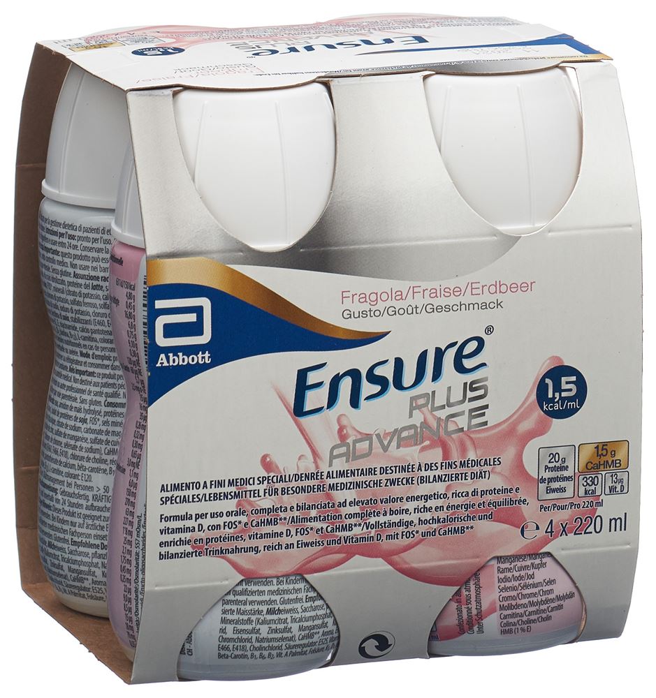 ENSURE Plus Advance liq Erdbeere Fl 220 ml