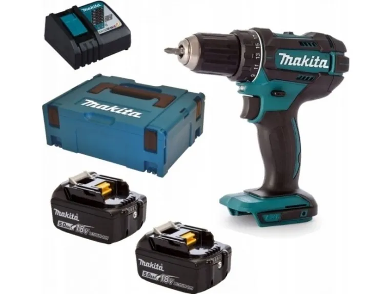 Makita DDF482RTJ 18V LI-ION Kompakt Boremaskine - inkl. 2 x 5Ah batterier, oplader, MAKPAC Box