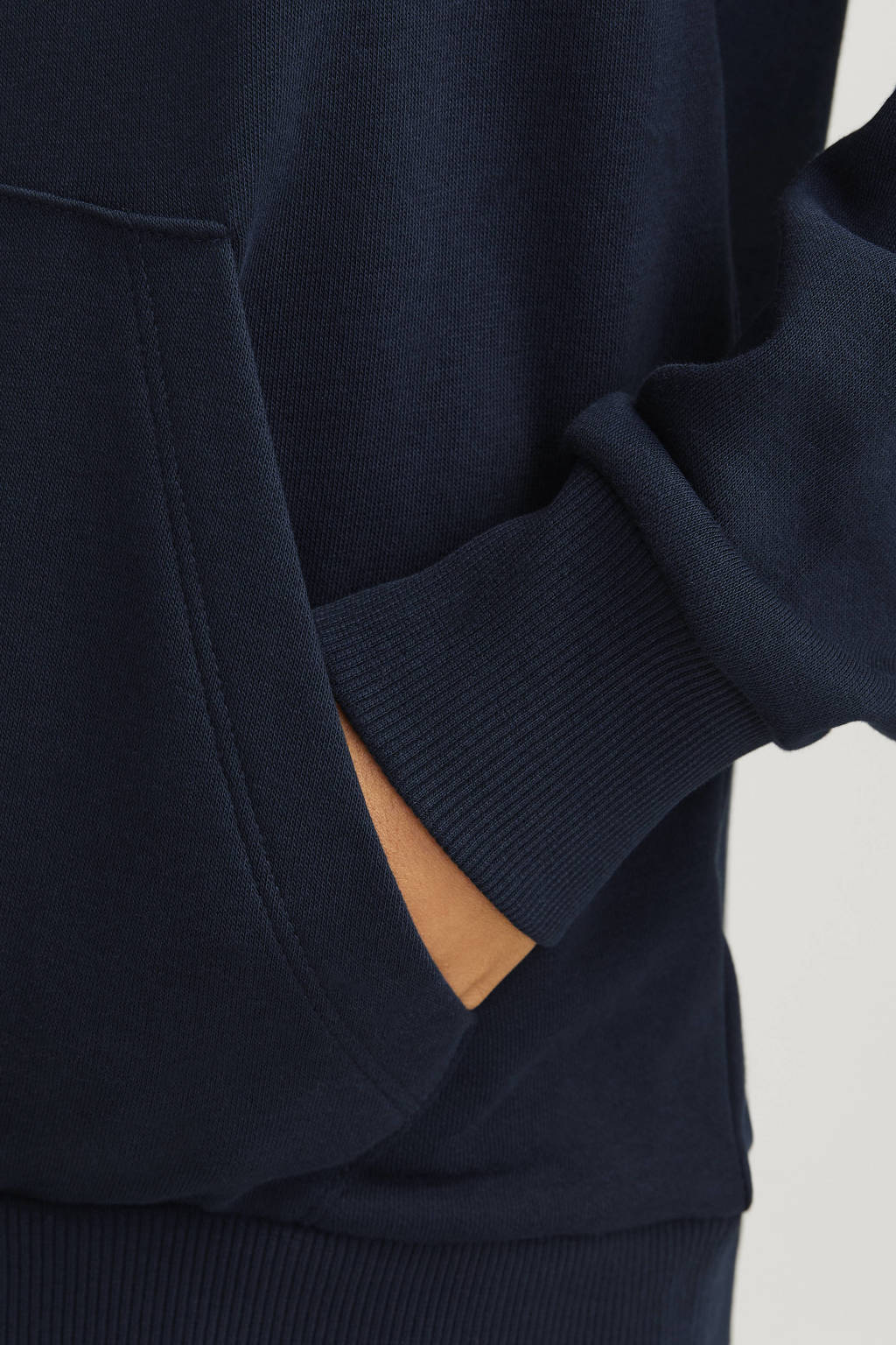 JACK & JONES hoodie JJECALEB VARSITY met logo donkerblauw