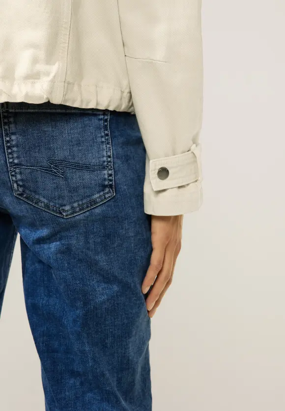 Softe Hoodie Denimjacke - soft smooth sand wash