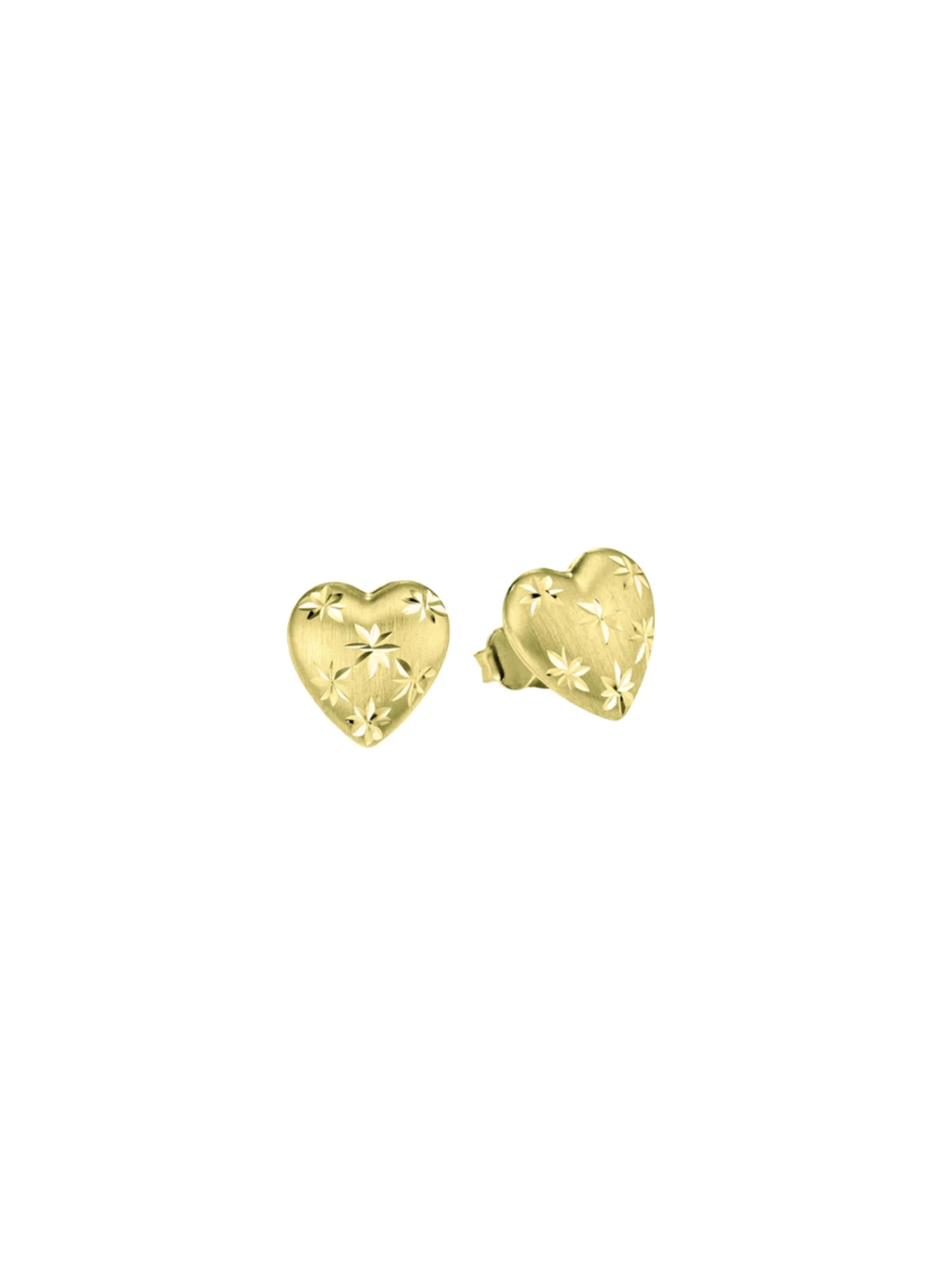 Diamantierte Herz-Ohrstecker