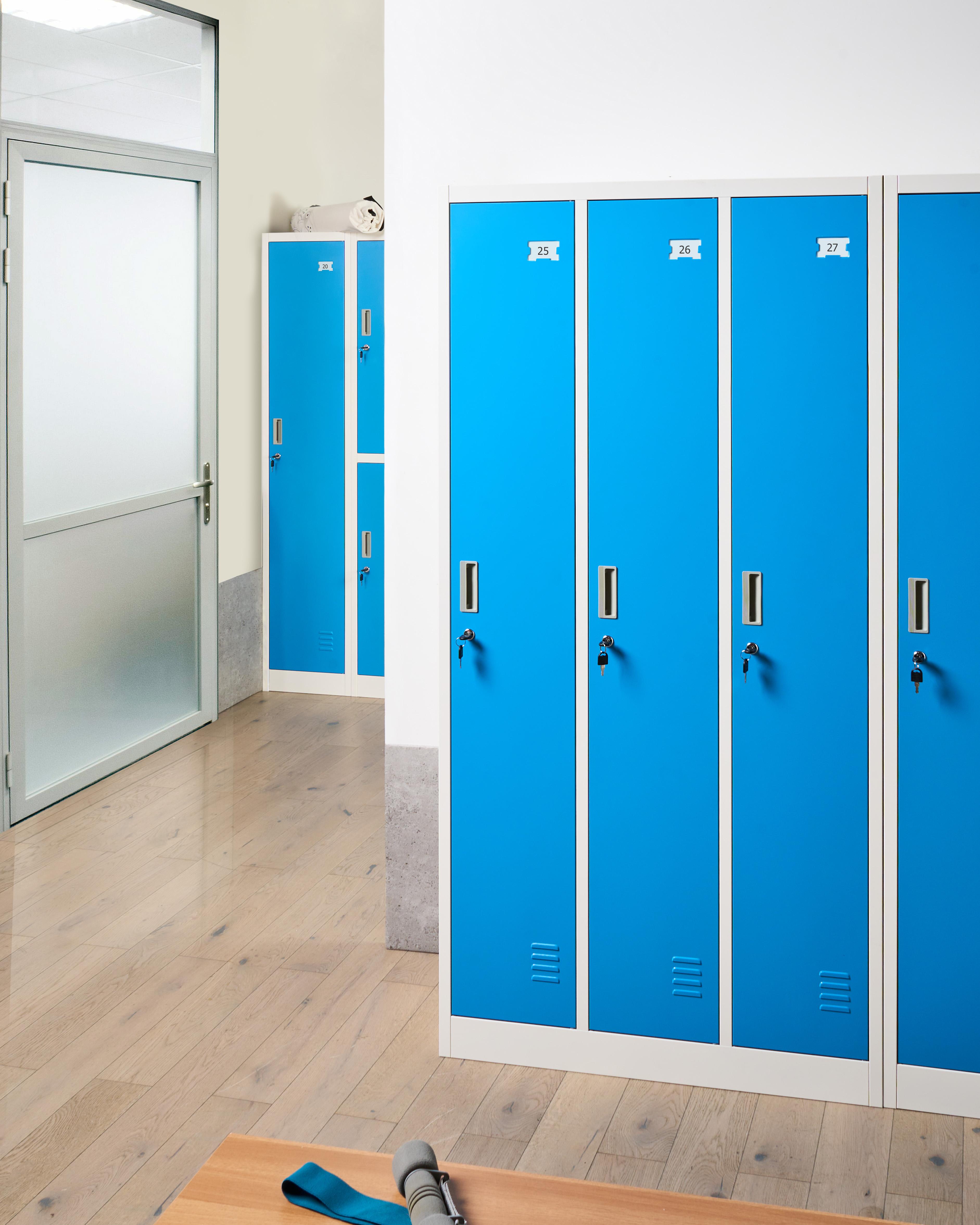 Locker met 3 deuren ATHLETE Metaal Wit/blauw