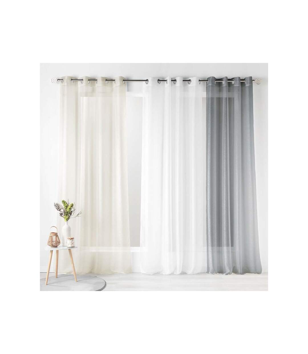 Rideau Voilage Lisséa 140x240cm Gris