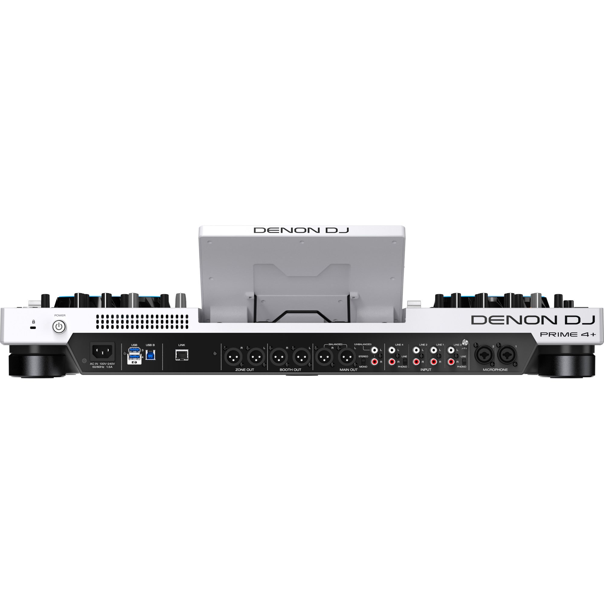 Denon DJ PRIME4+ White Edition 4-deck standalone DJ-controller