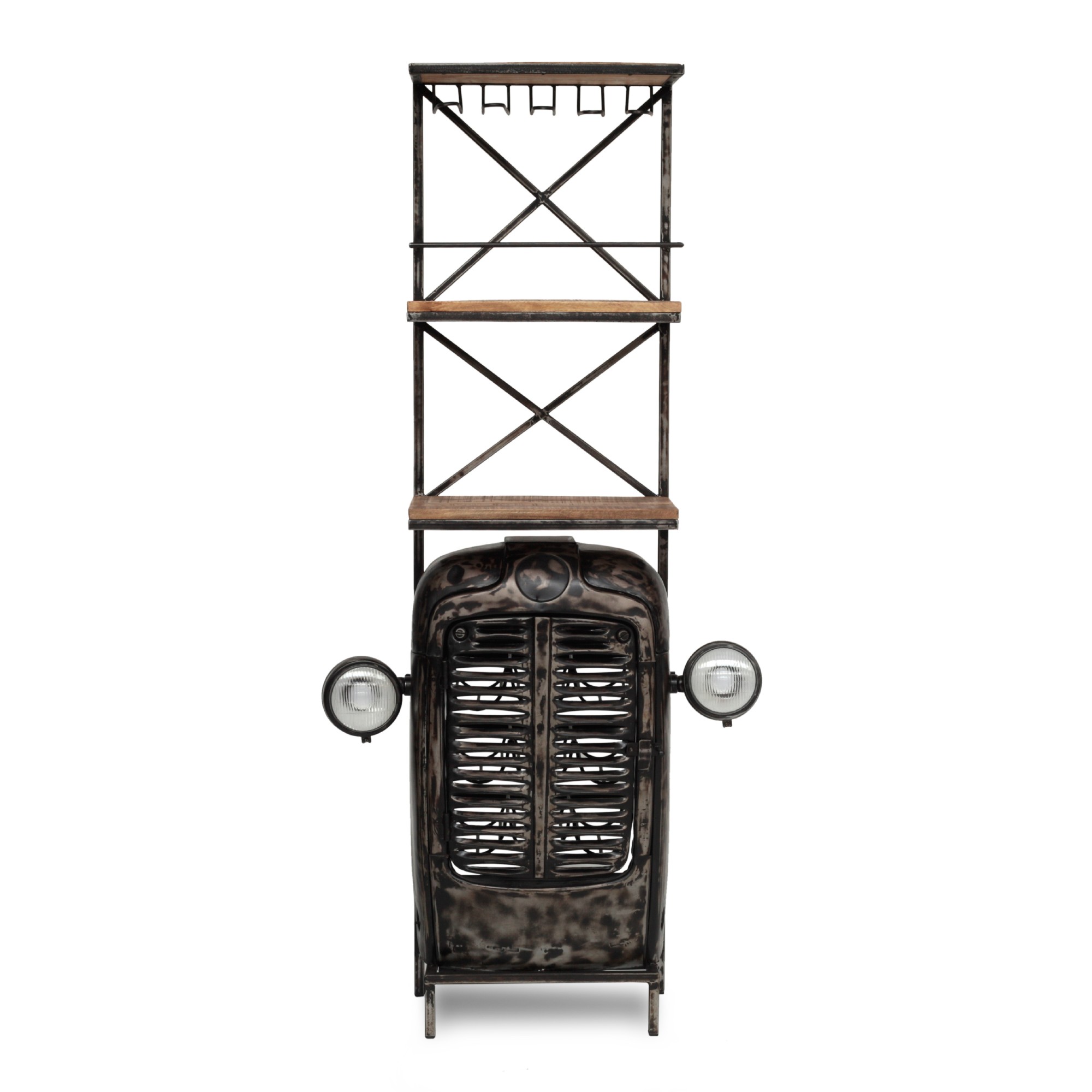 Traktor-Bar, vintage unlackiert, T 38 cm, B 85 cm, H 180 cm von fischer's lagerhaus